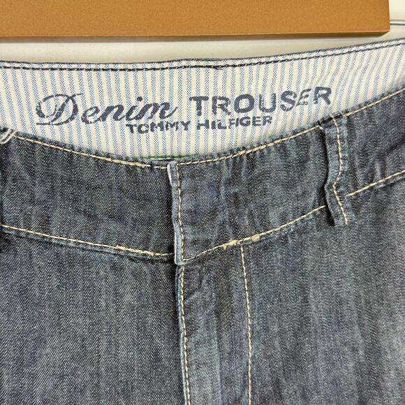 Tommy Hilfiger Denim Trousers Womens Size 8 Blue Gray Stretch Casual Straight - Picture 4 of 16